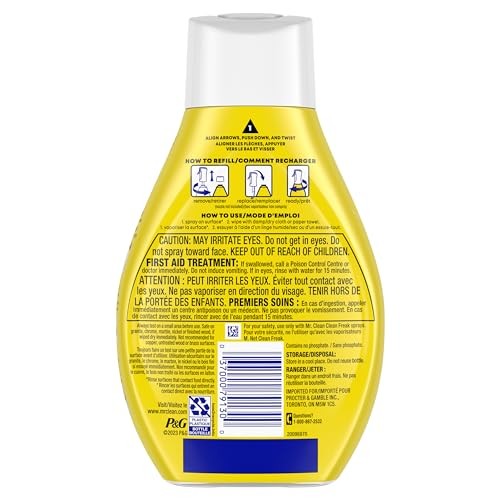 Mr. Clean Freak Multi Surface Cleaning Spray, Deep 16 Fl Oz (Pack of 4)