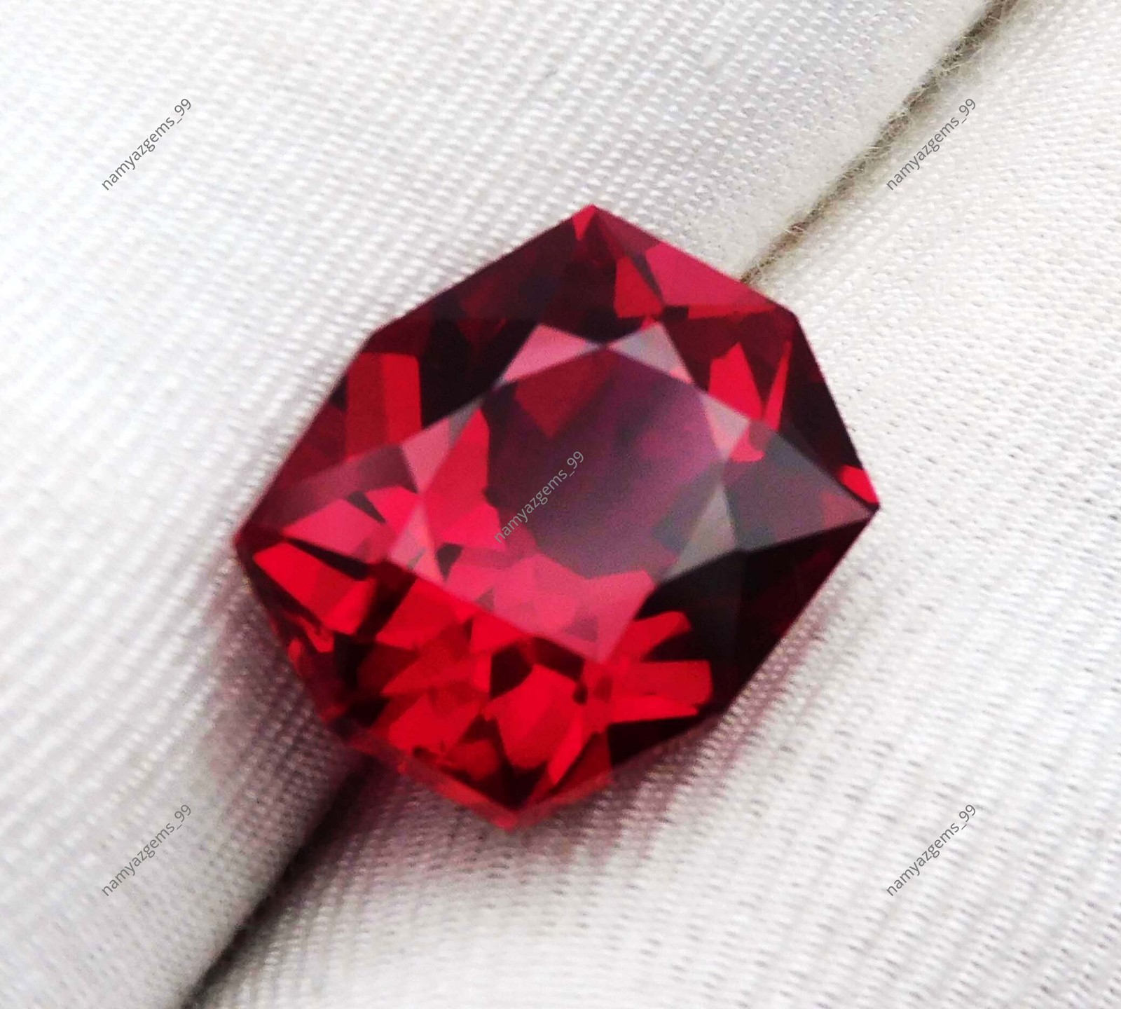 AAA+ 13.20 Ct Natural Deep Red Ruby Fancy Cut Certified Loose Gemstone