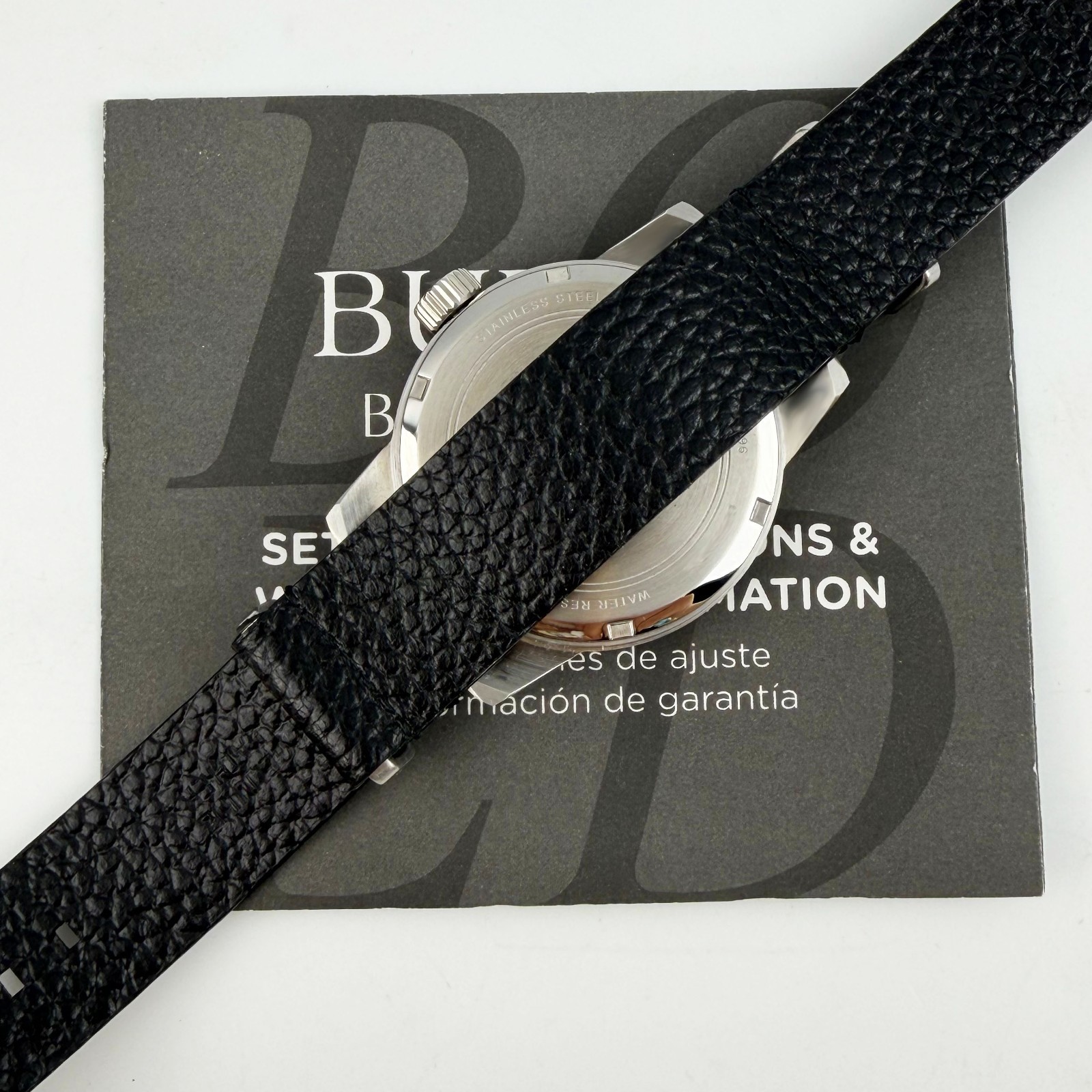 New Bulova Men’s Hack Automatic Watch Ivory Dial Leather Strap 96A246 38 mm
