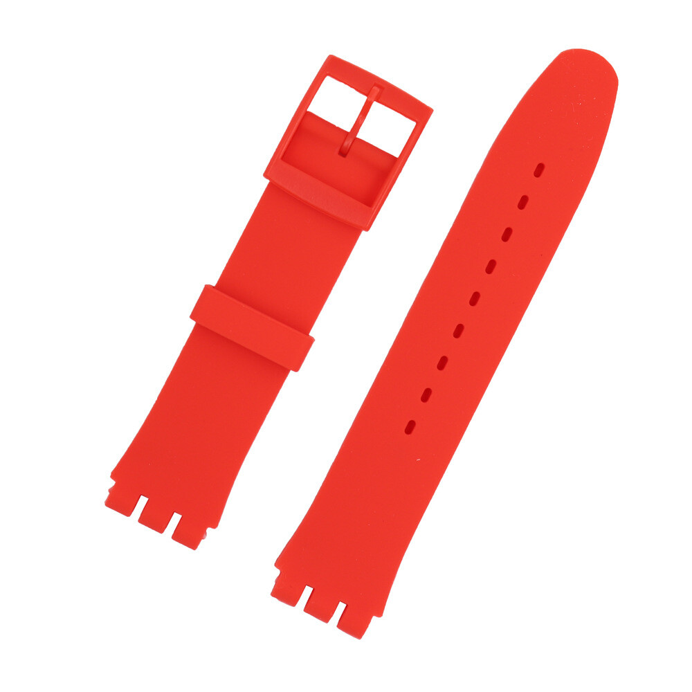 Rugged Rubber Silicone Watch Band Strap Waterproof Sport Fit Swatch16/17/19/20mm