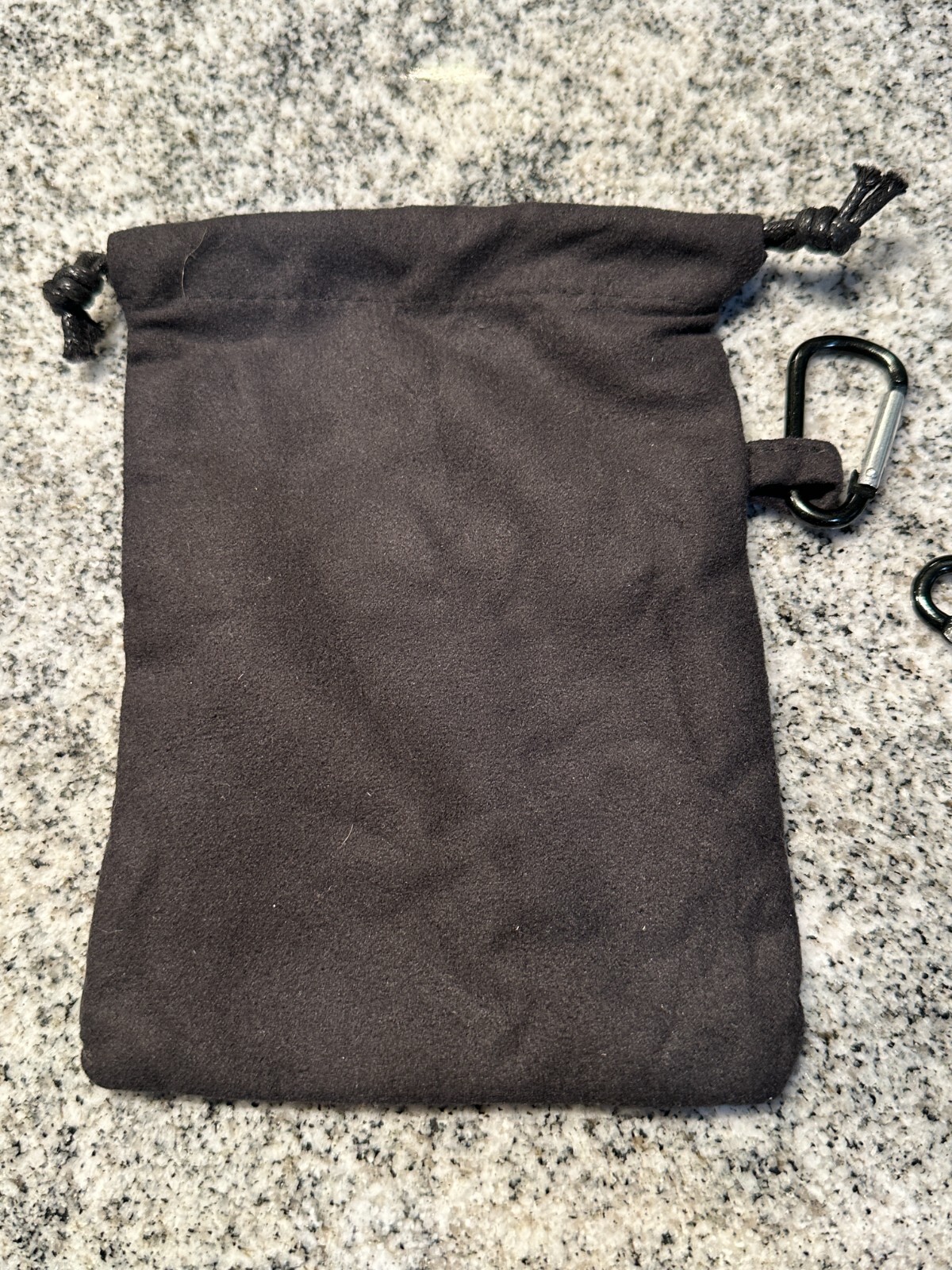 6PC Soft Cloth Drawstring Storage 4.5 x 6in Bag for Accessories w/Carabiner Clip