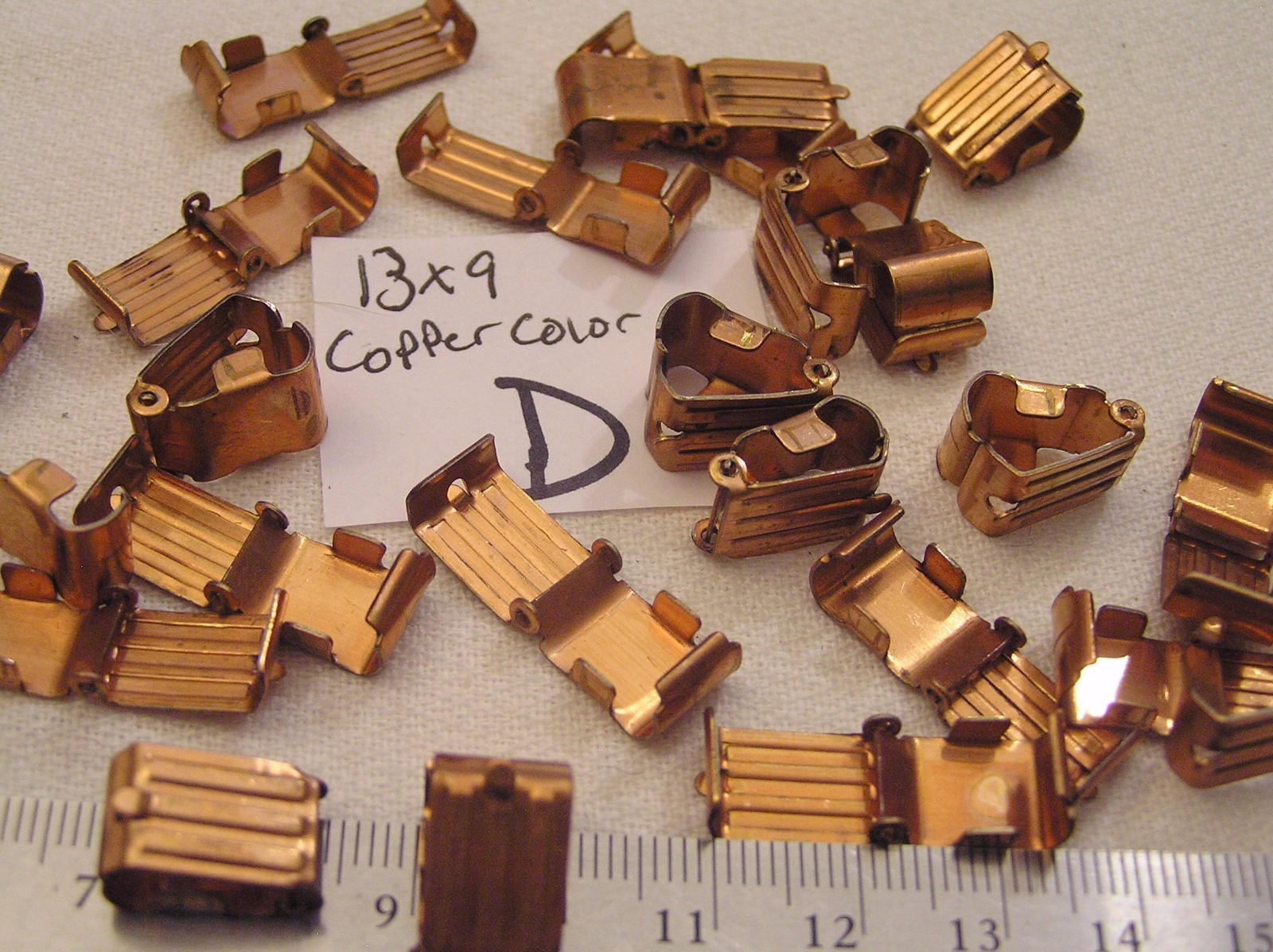 Vtg Fold Over Clasp Silver Brass Gold Plate Jewelry Findings Repair Bracelet 620