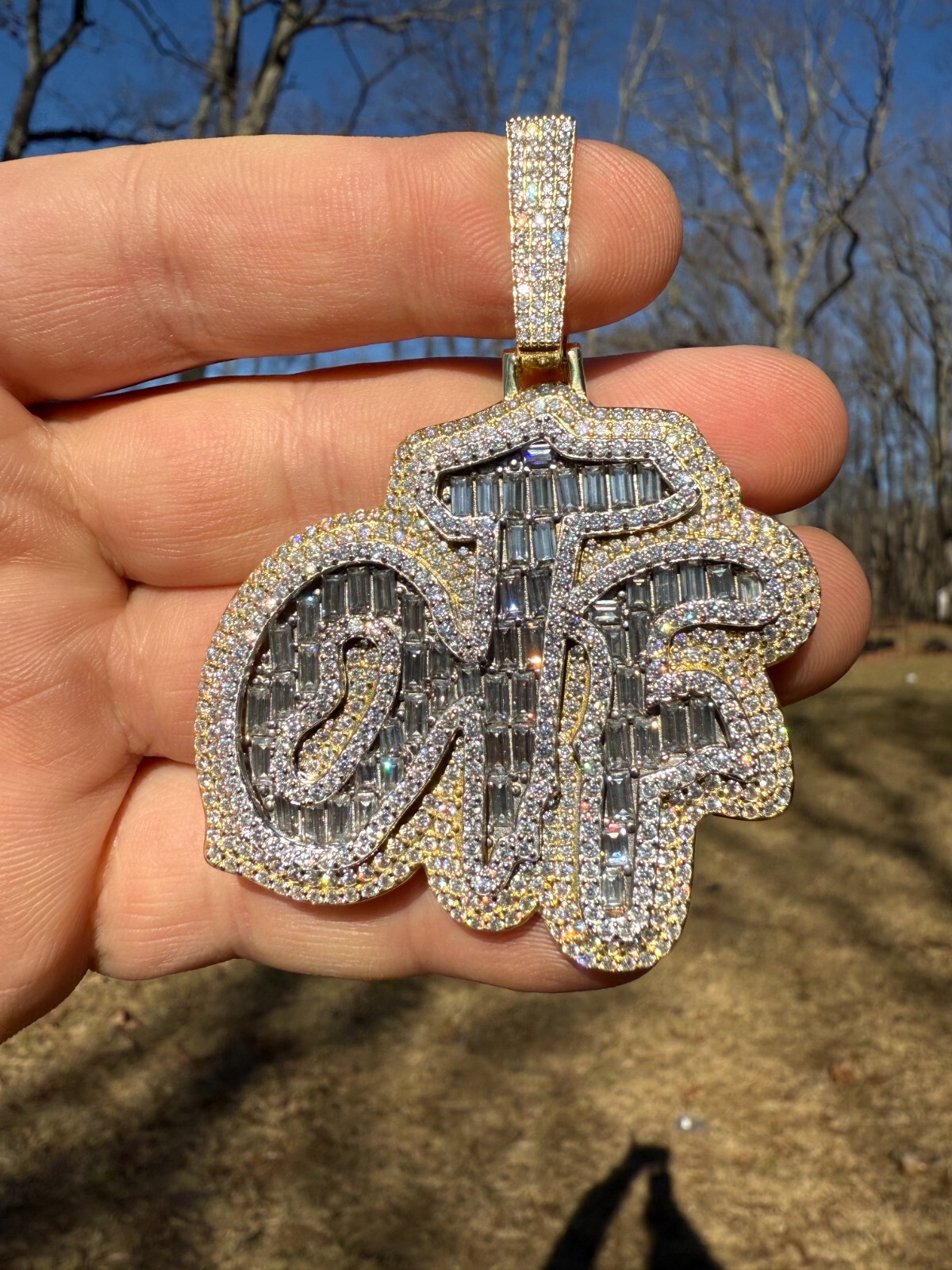 MOISSANITE 925 Silver / Gold Only The Family OTF Iced Hip Hop Necklace Pendant