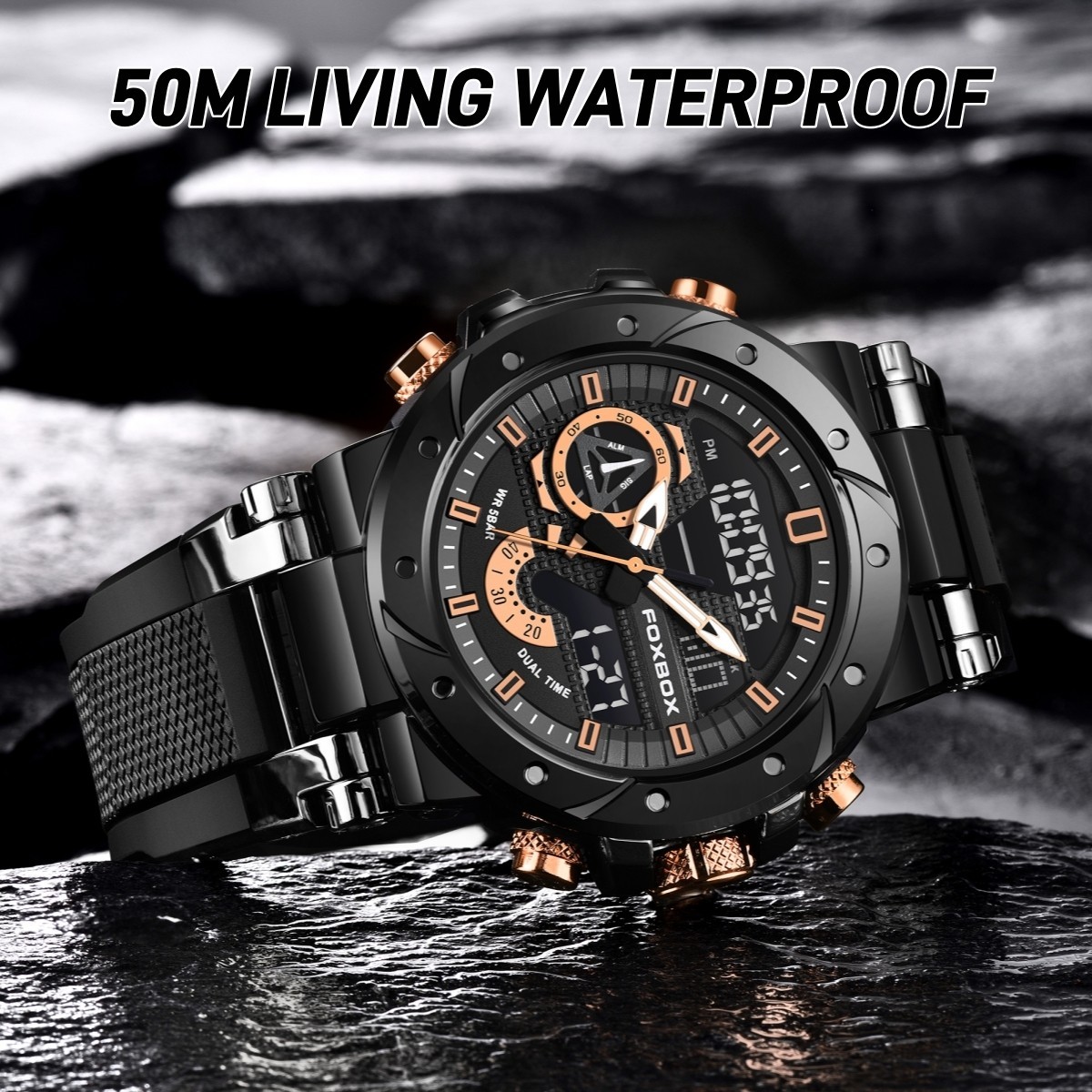 2025 Men Watch Big Dial Quartz Date Luminous Waterproof Man Daily Wrist Watches