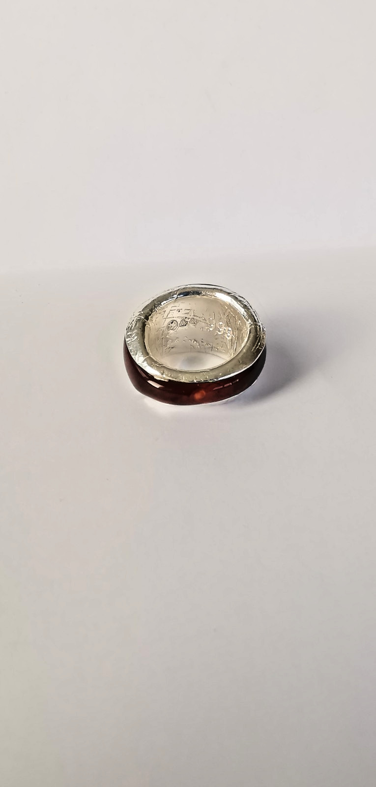 Handmade Fine Silver 999 Agate Ring, Unisex Chunky Statement Band, One of a Kind