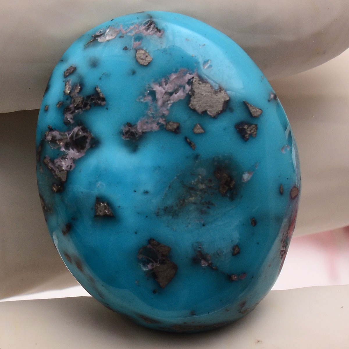 44.50 Cts Natural Persian Turquoise 28mmx22mm Oval Cabochon Untreated Gemstone