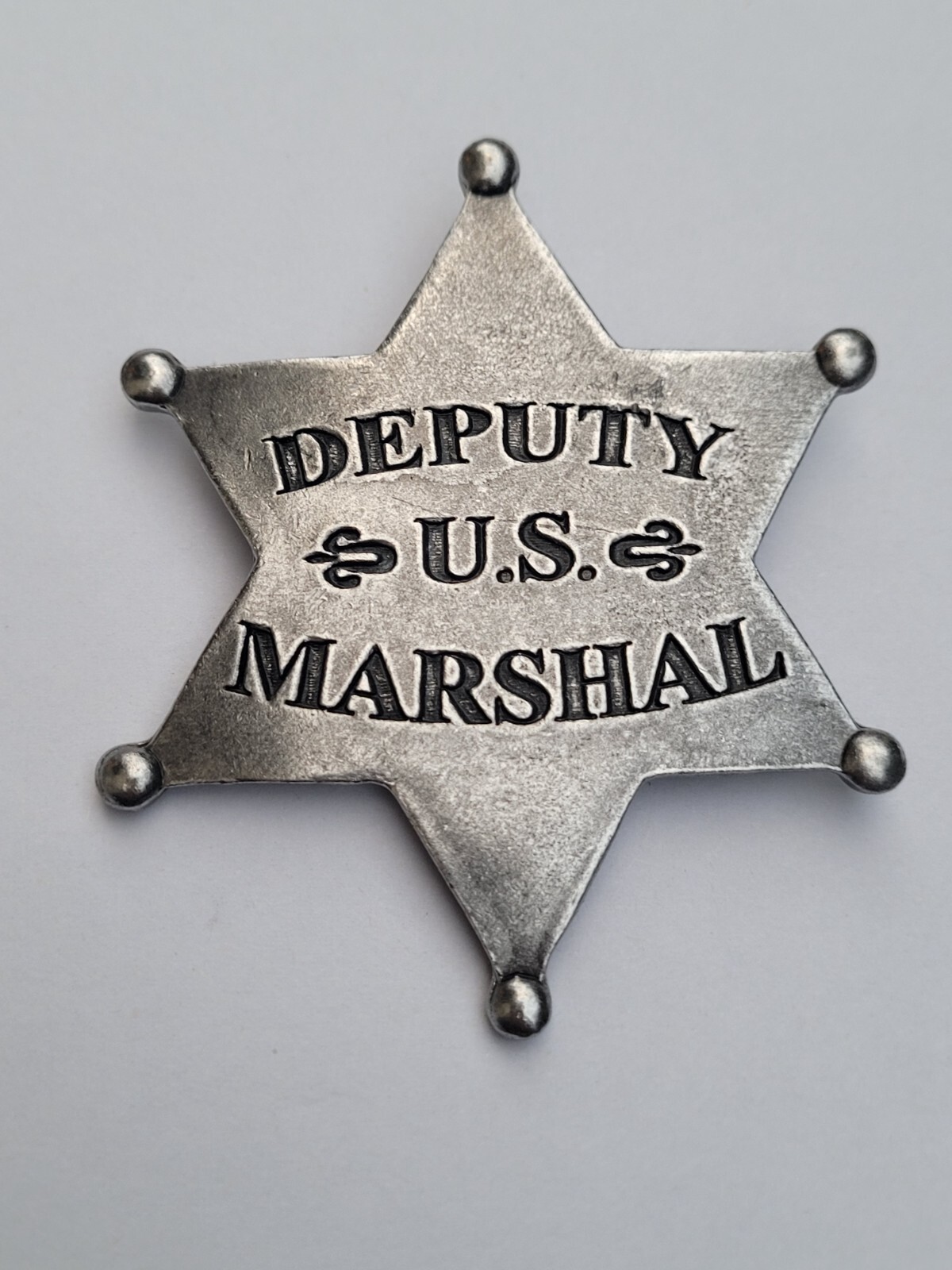 Collectable Western Badge – Old West Silver Finish Badge – Deputy US Marshal