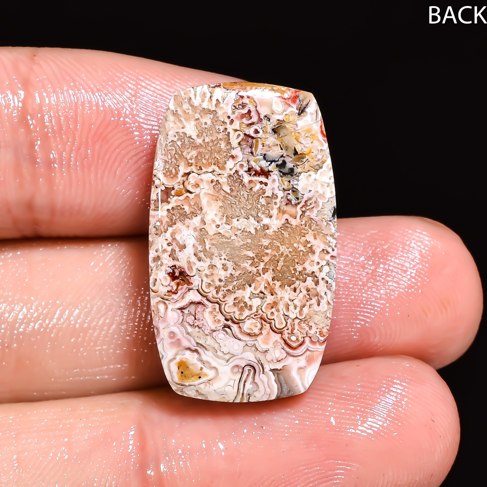 Natural Crazy Lace Agate Radiant Cabochon Loose Gemstone 25X15X6 MM 22.5 Cts.