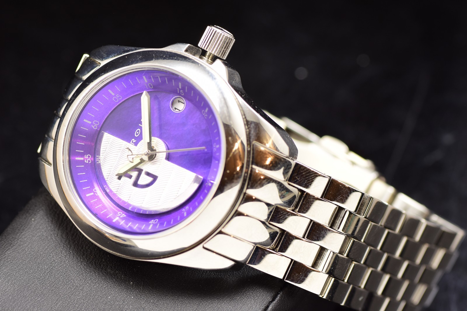 ANDROID Men’s Aragon HYDRAUMATIC Purple Dial LIM ED AUTOMATIC Watch AD680 RARE