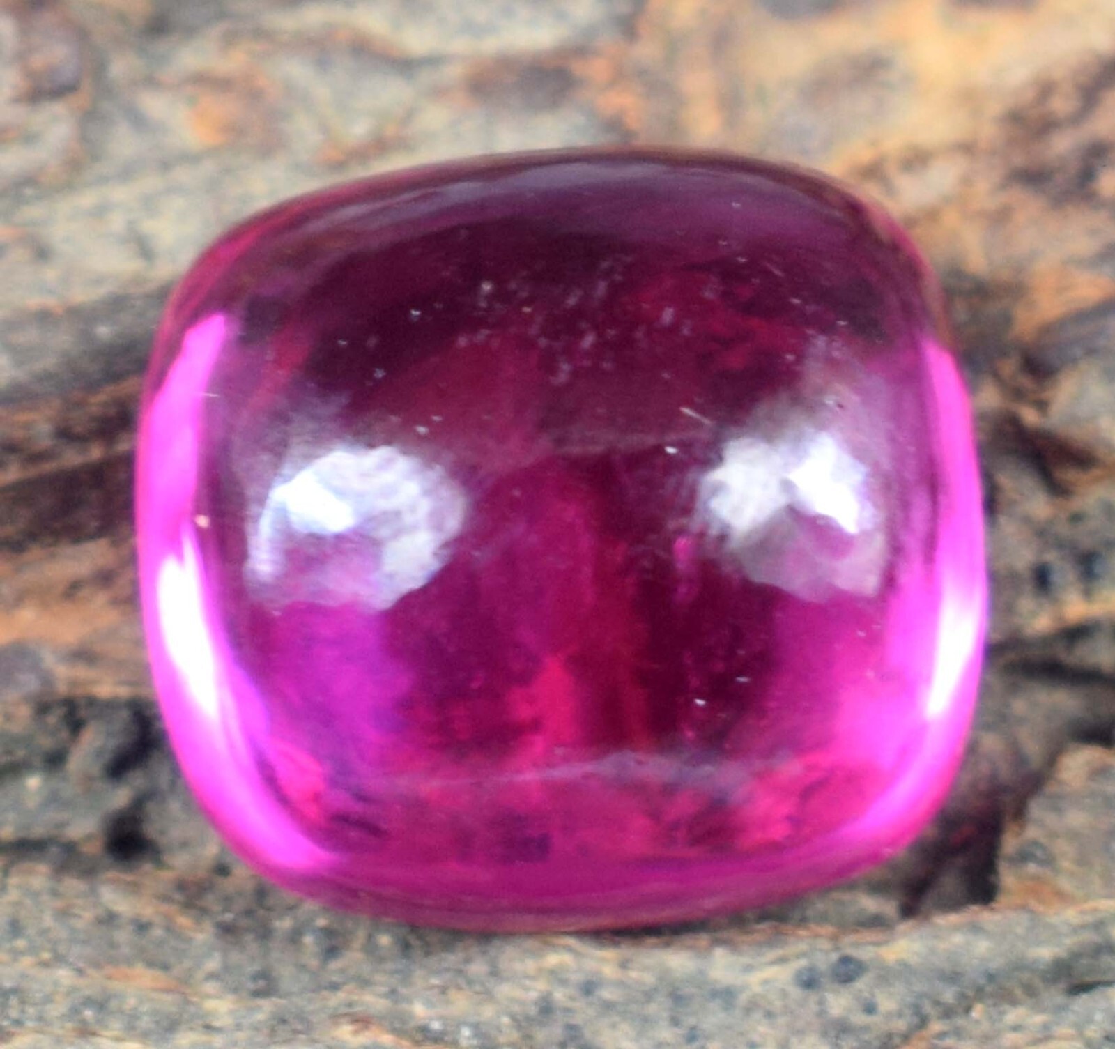 Natural Padparadscha Pink Sapphire 17.95 Carat Cushion Cabochon Gemstone E1763