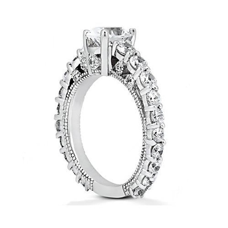 2.51 Ct. Natural Earth Mined Diamond Anniversary Ring With Accents
