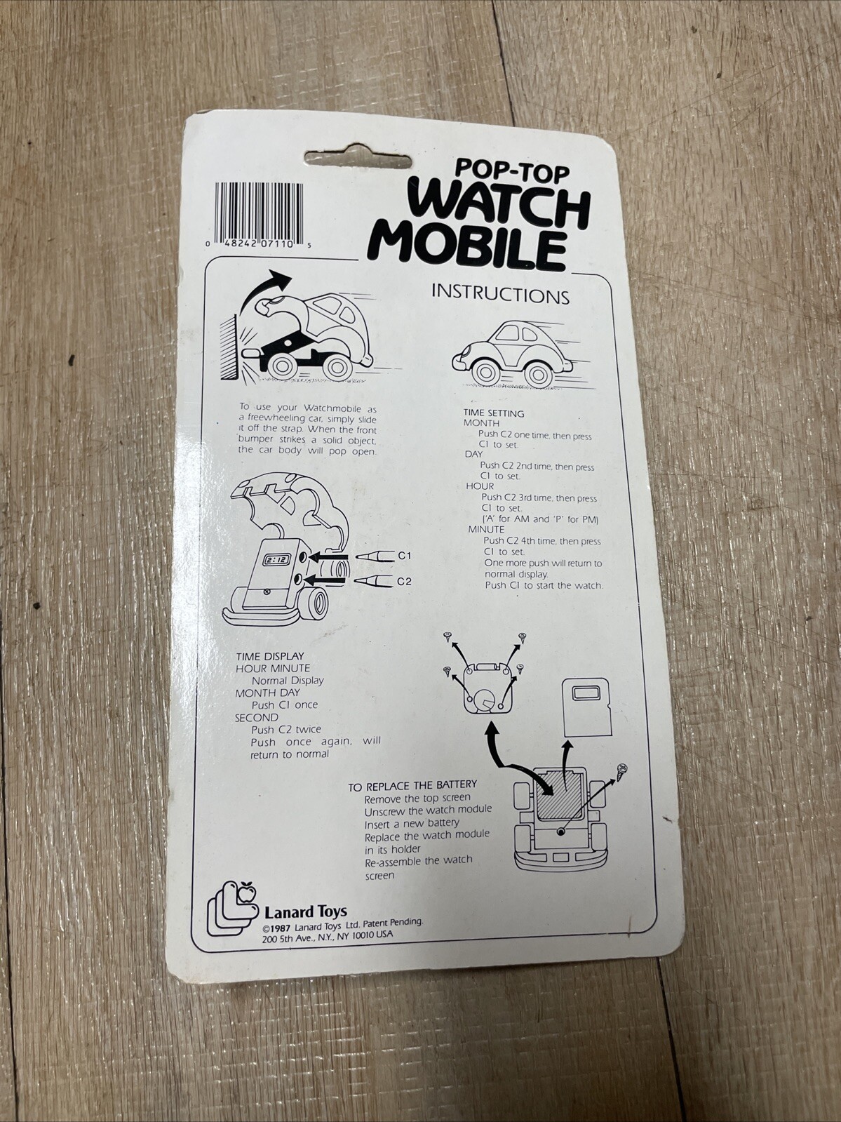 Pop -Top Watch Mobile 1987 Lanard Toys Sealed New Vintage Rare 🤩🤩🤩