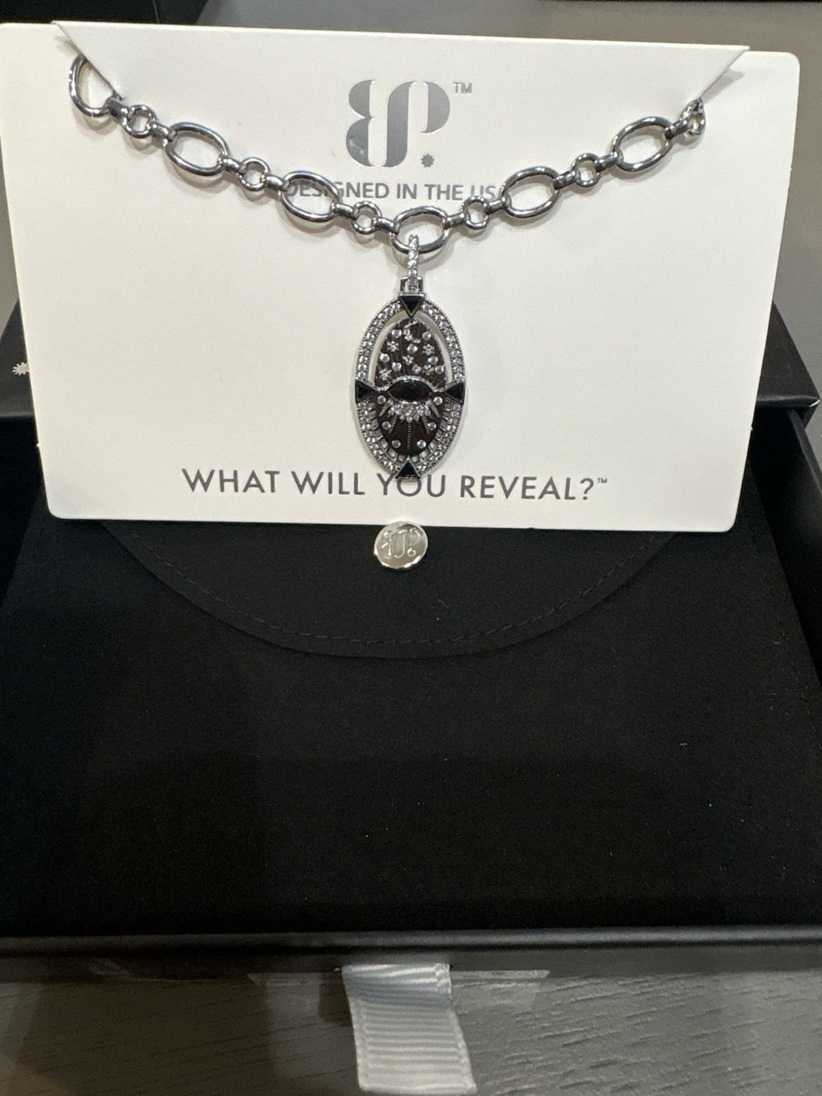 NK85463 The Takeover Necklace Main Stone: Genulne Black Obsidian Hematite
