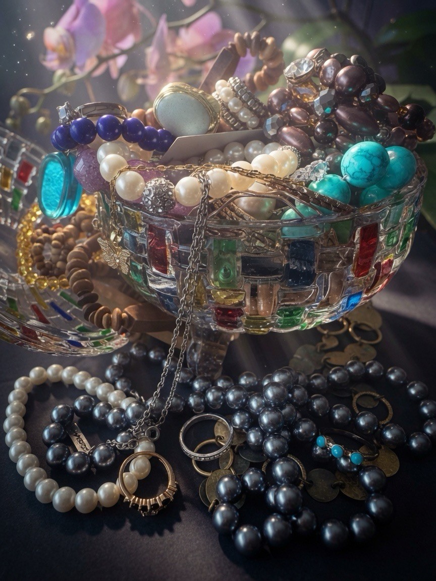 mystery jewelry jar vintage