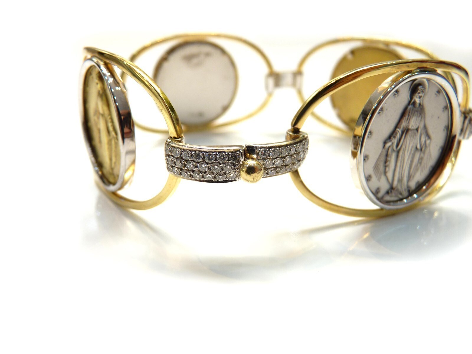 Madonna bracelet diamonds/brilliant 1.20ct 750 18K two-tone gold length 19.5cm