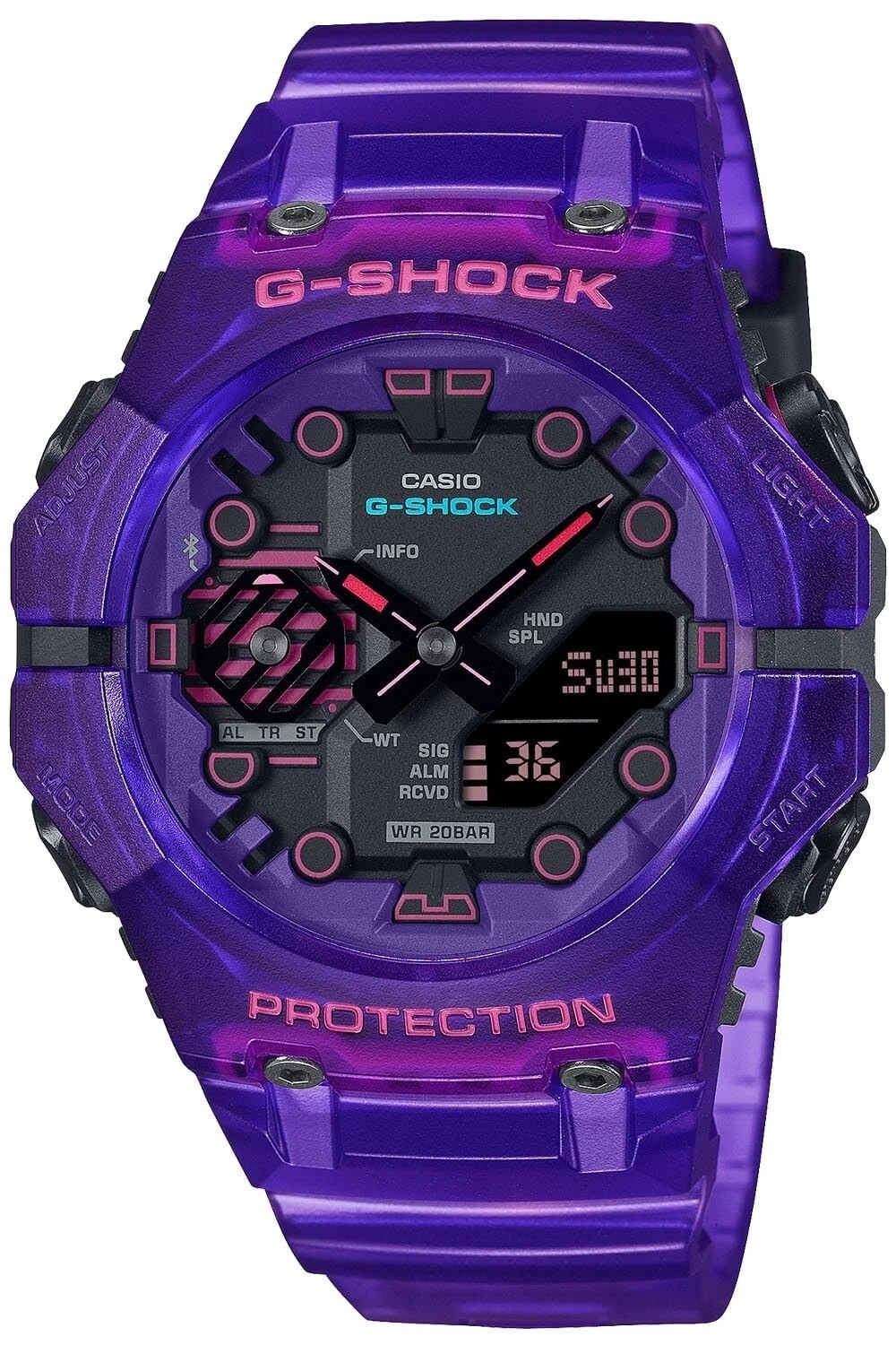 Casio G-Shock GA-B001CBRS-6A Bluetooth Smartphone Link Purple/Rose Resin Men’s