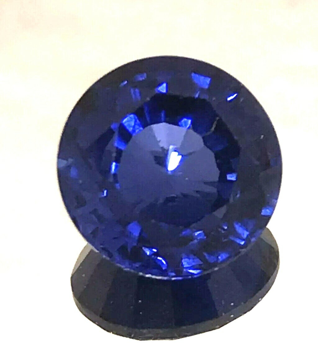 3.70 Ct Natural Blue Sapphire , Excellent Round Cut , VS Clarity.9 mohs