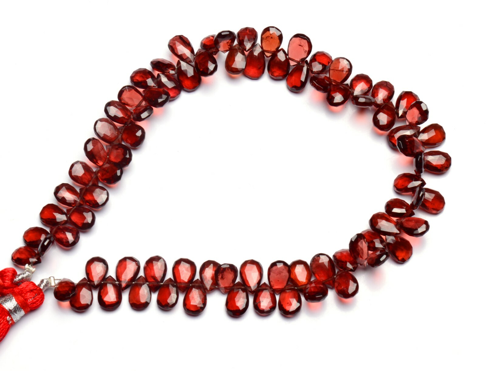 Natural Gem Rhodolite Garnet 8x5mm Approx. Size Faceted Pear Shape Briolettes 9″