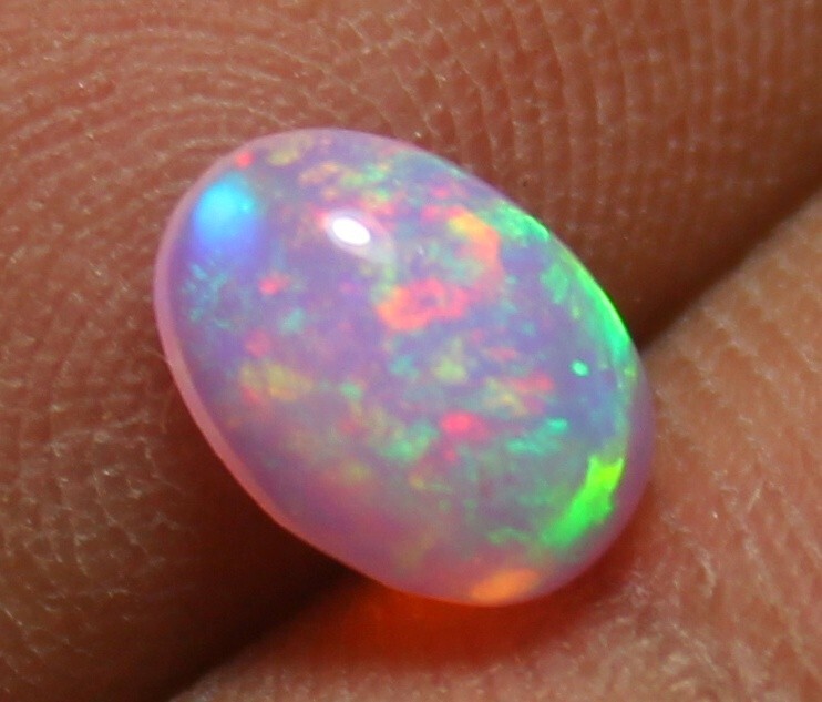 AAA Natural Ethiopian Welo Fire Pink Opal Cabochon Oval Loose Stone 7x5x3mmOC-38