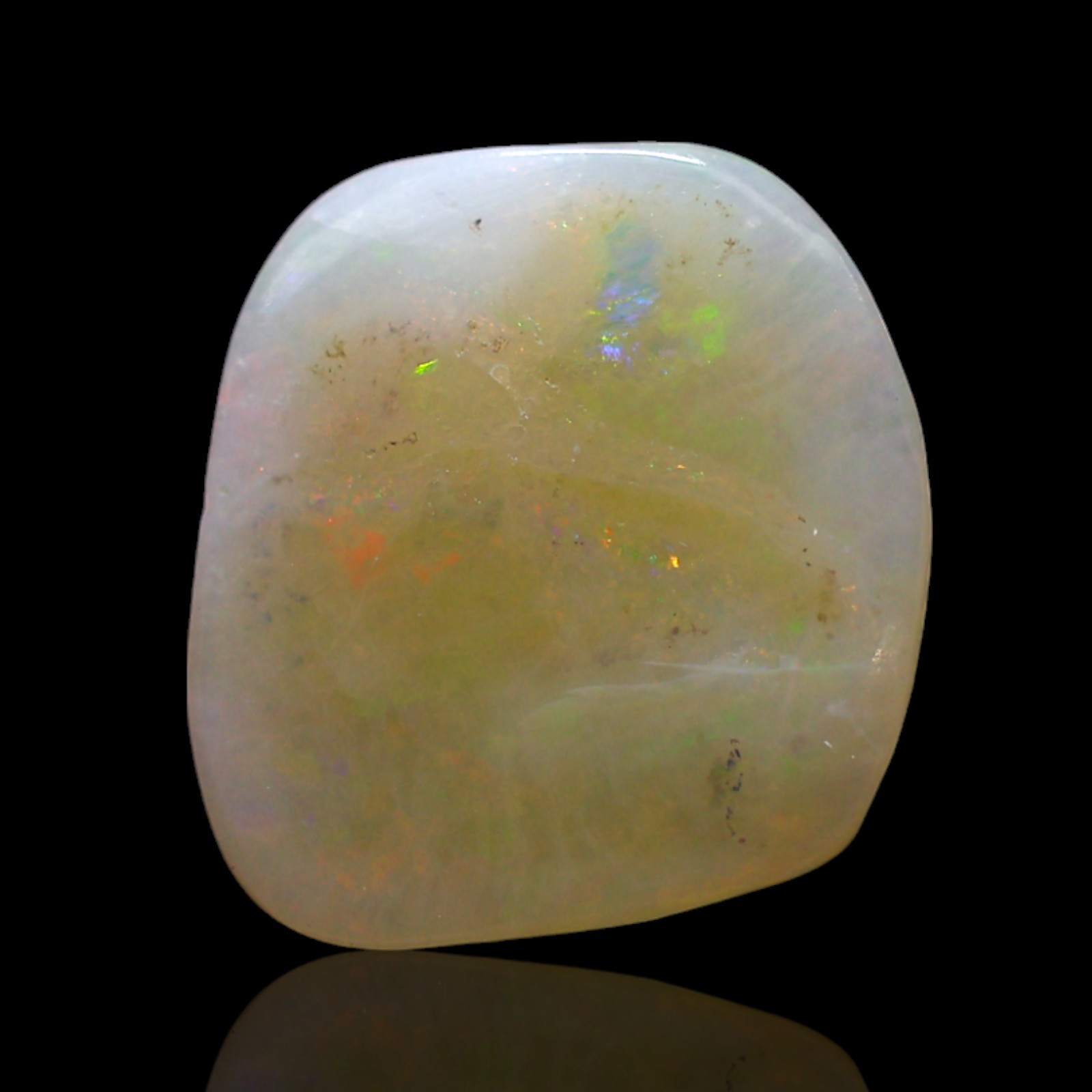 2.00 Cts Natural Fire Opal Gemstone Jewelry Making Cabochon 12x11x2 mm
