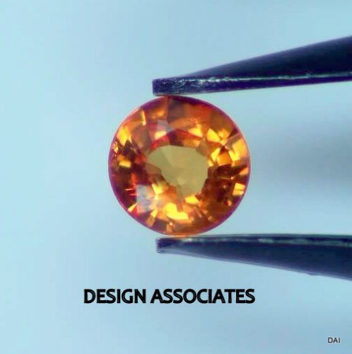 ORANGE SAPPHIRE 3.25 MM ROUND CUT EARTH MINED AND TREATED AAA