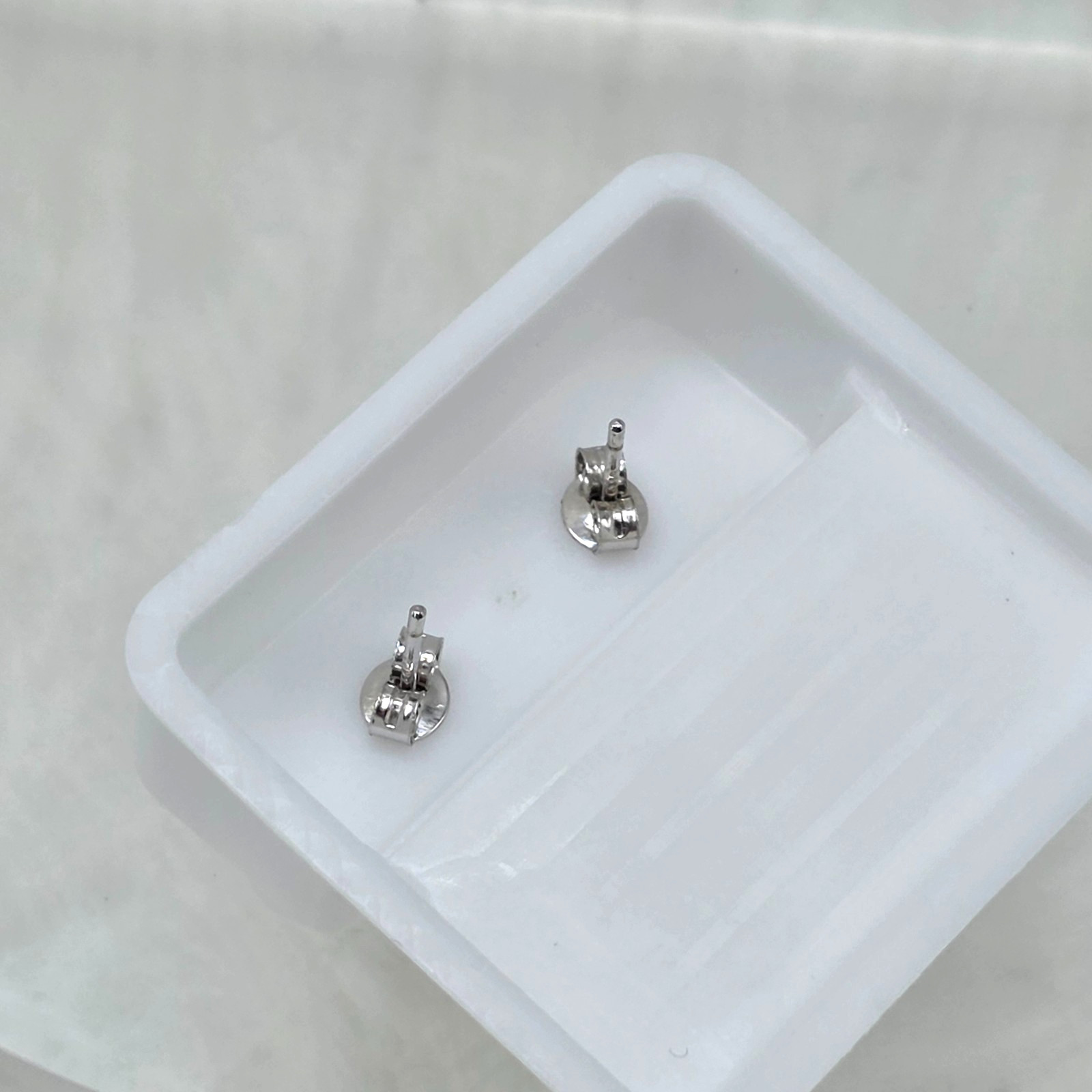 12mm, 8ct, Moissanite 925 Silver Stud Earrings, Rectangle with Halo, Unisex