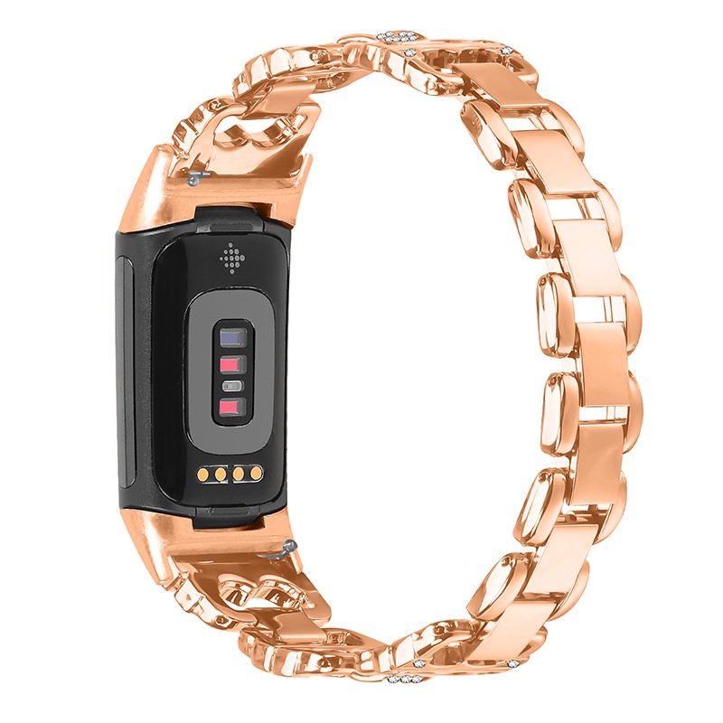 For Fitbit Charge 5 6 Bling Rhinestone Stainless Steel Band Bracelet Watch Strap