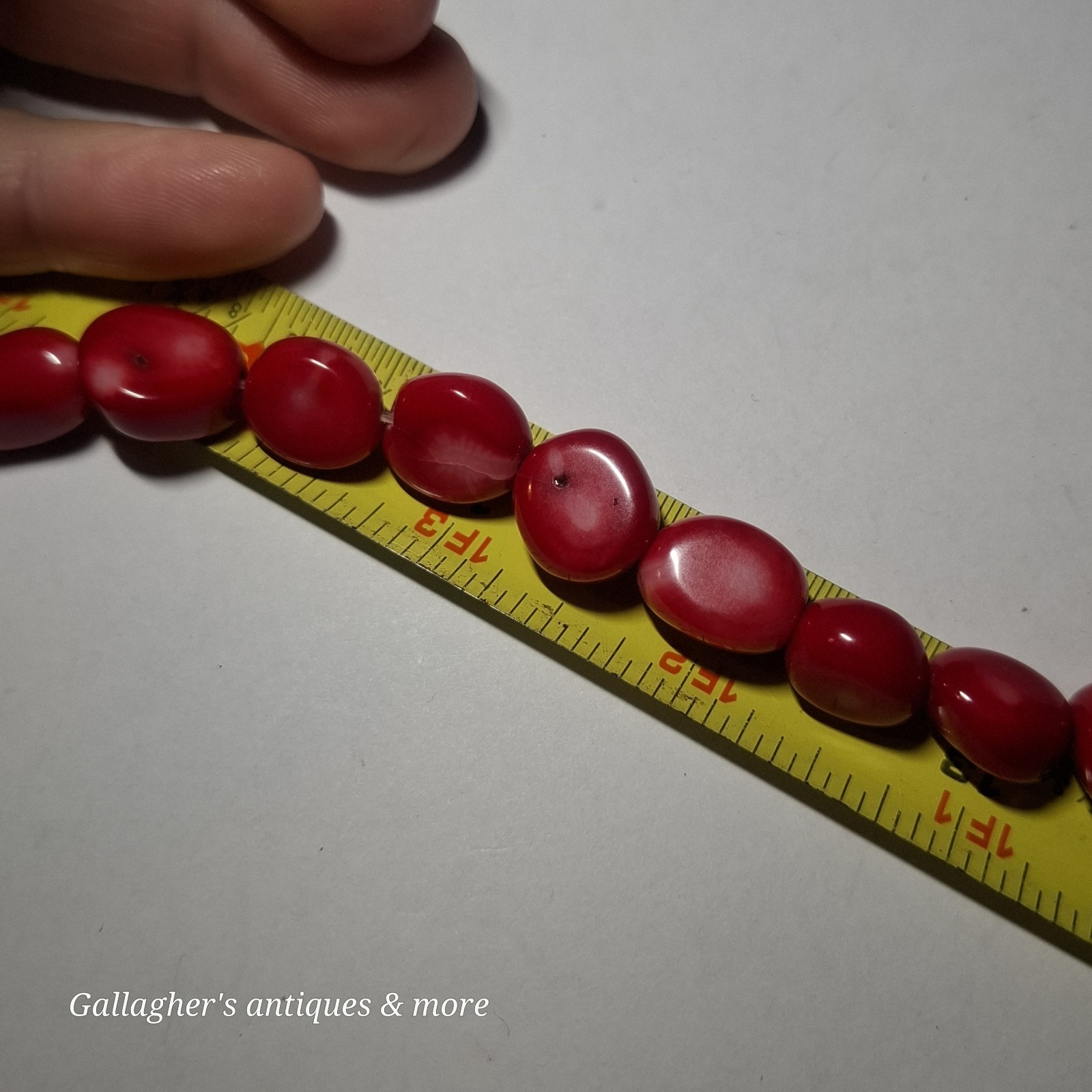 16 inch strand of Bamboo Coral Chuncks Cherry red Bamboo Coral beads Size varies