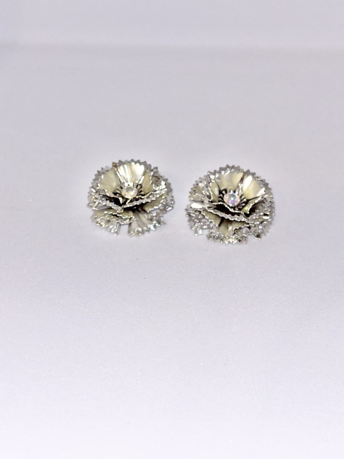 Vintage Clip-On Earrings, Costume Jewelry From the 1940s-1970s Set Of 4 Pairs