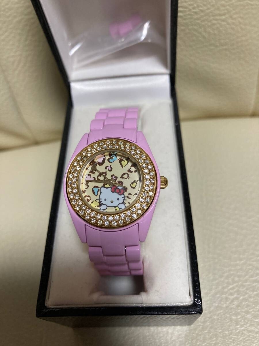 nina mew × Hello kitty Kawaii Pink wristwatch Women Sanrio Unused