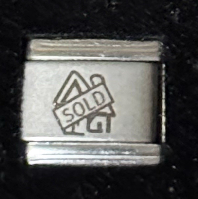 House Sold Laser Italian Charm Link 9MM K18