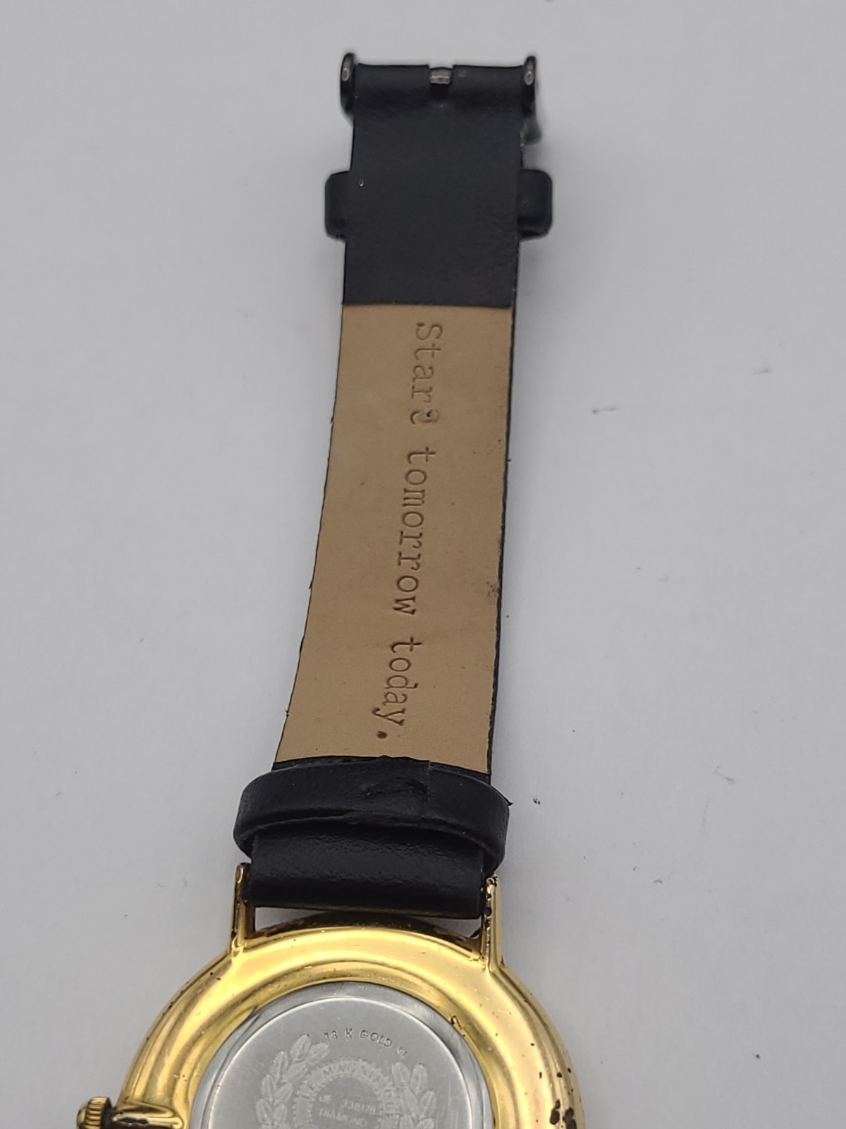 Jacques Edho 18K Gold Plated Unisex Watch Black Dial Working