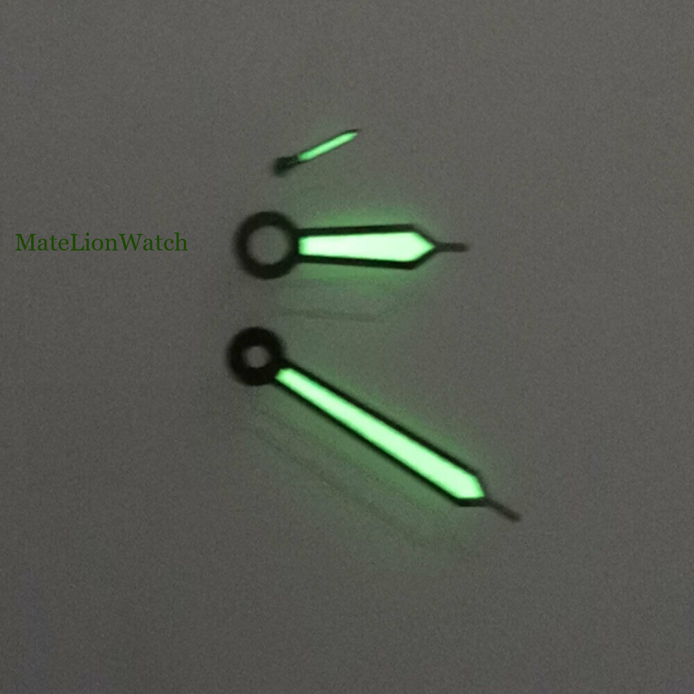 Fit For ETA6497 6498 ST3600 3620 39mm Gray Watch Dial+Hands Green Luminous