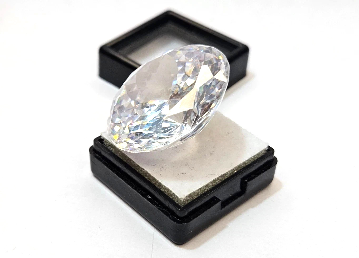 White Zircon Round Cut 70+Ct Cambodian Natural EGL Certified Loose Gemstone