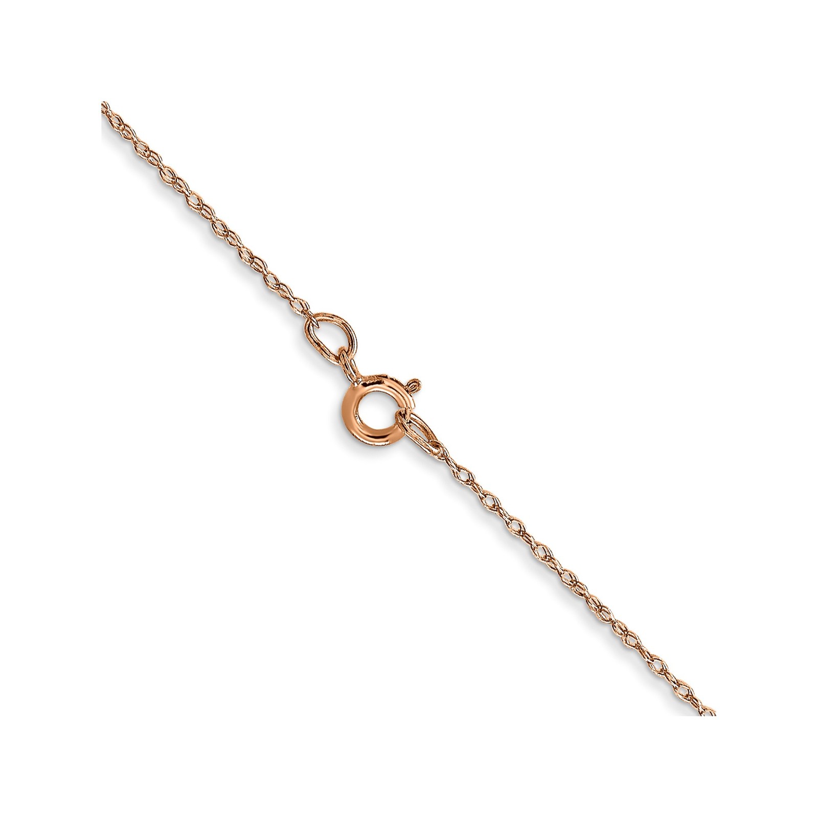 14K Rose Gold 0.5-0.7mm Carded Chain Necklace 13-24 Inch Mens Womens