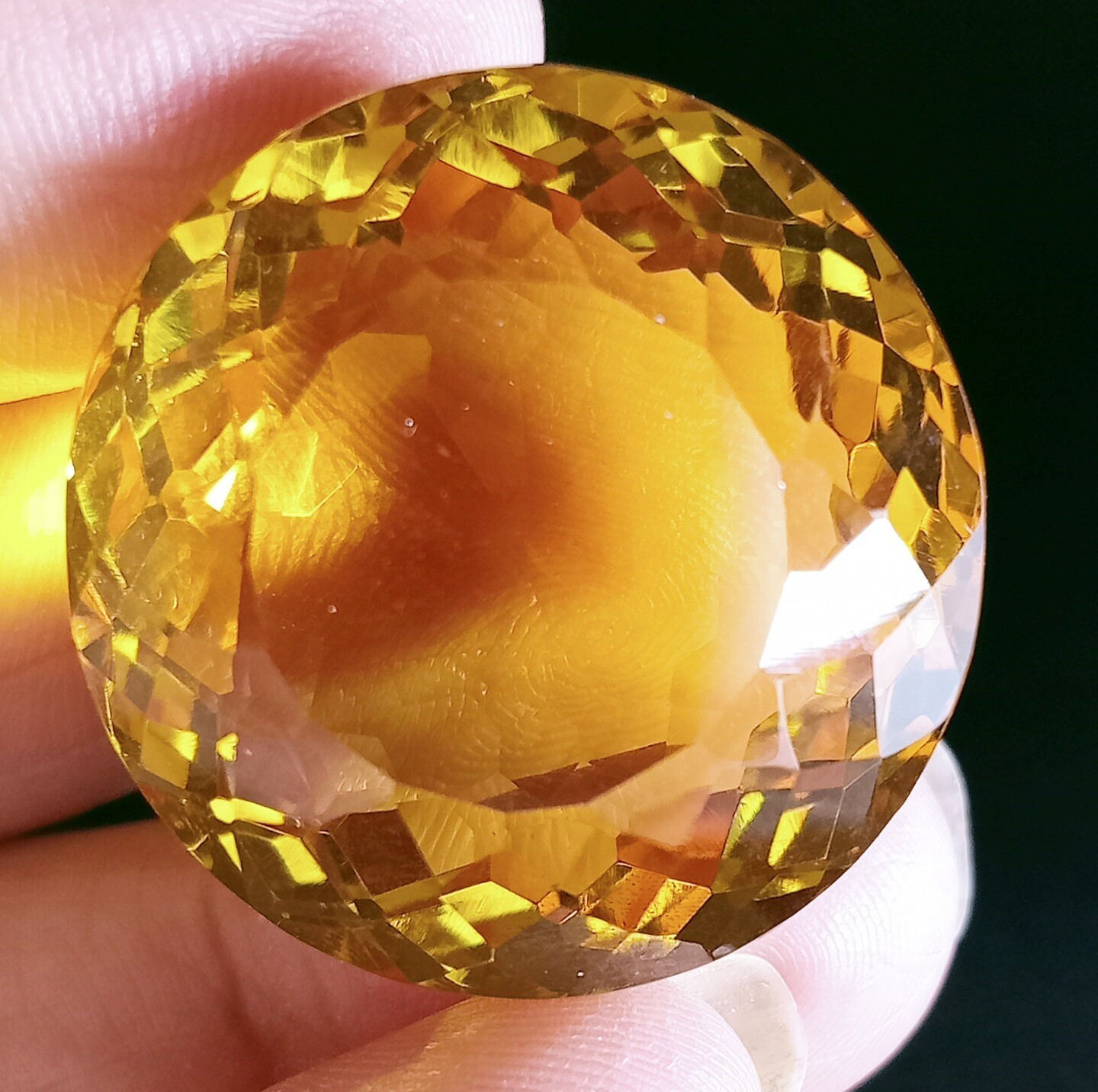 A++ Round Cut Yellow Natural Brazilian Topaz 100 Ct EGL Certified Loose Gemstone