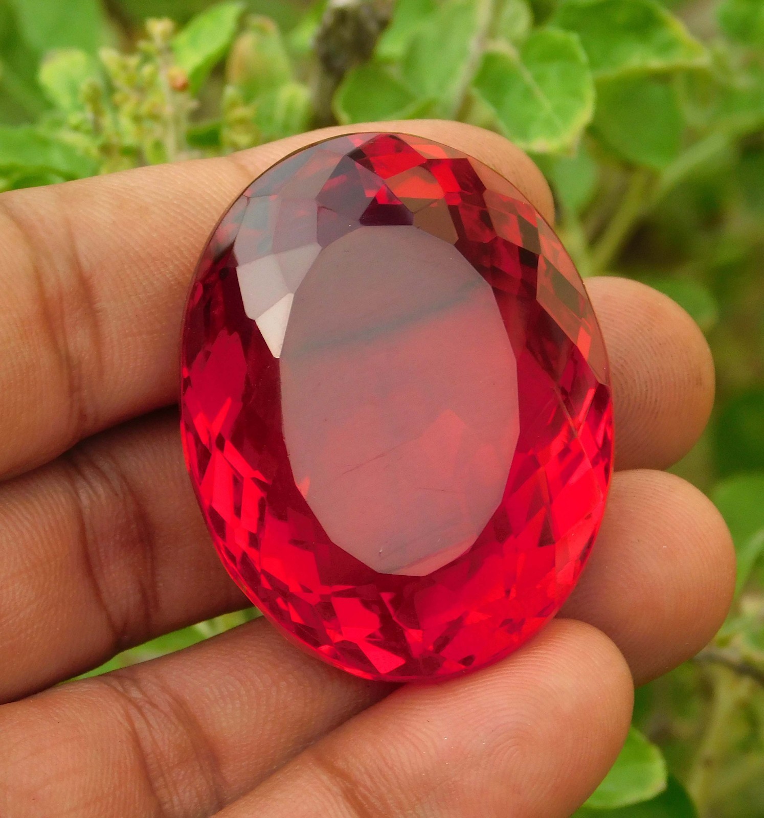 206.25cts. Natural Oval Cut Translucent Madagascar Red Ruby Loose Gemstone