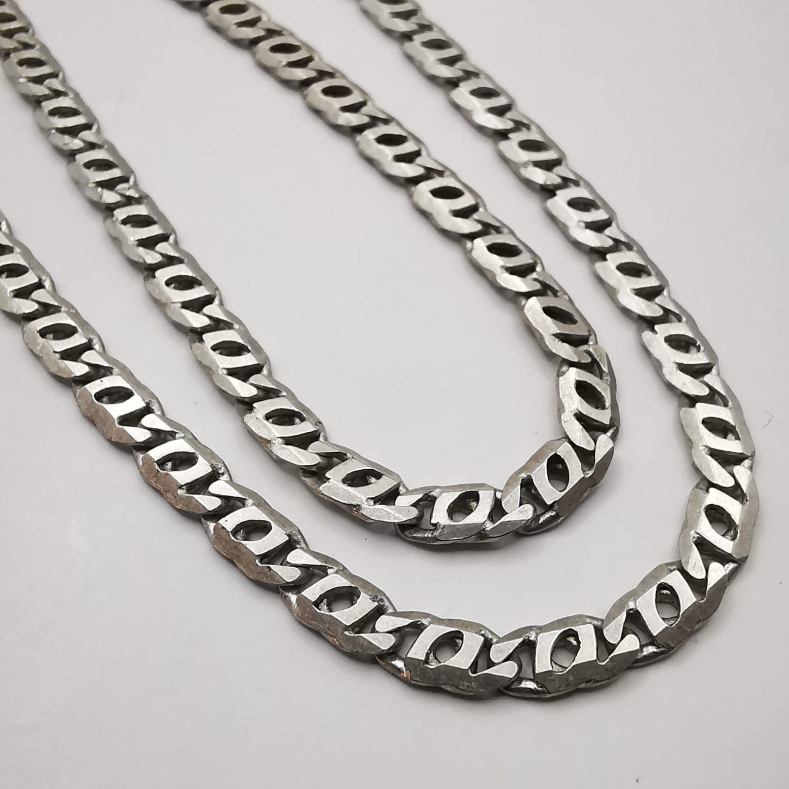 Vintage 925 Sterling Silver Chain Necklace Signed Artisan Fine Jewelry 46cm