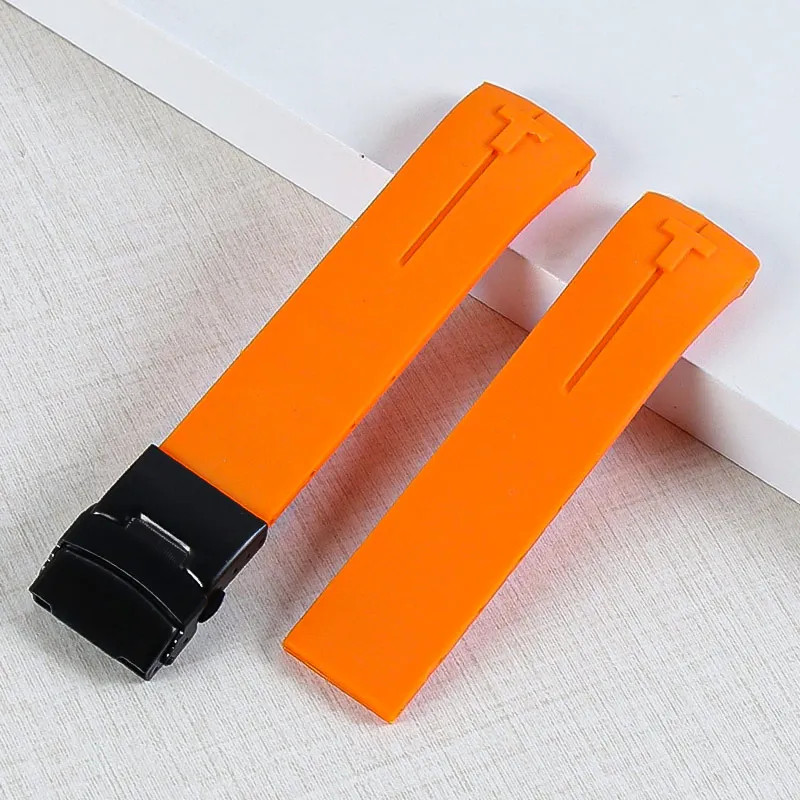 20mm 21mm Curved Silicone Watch Band For Tissot T-Touch T013 T081 T047 Strap