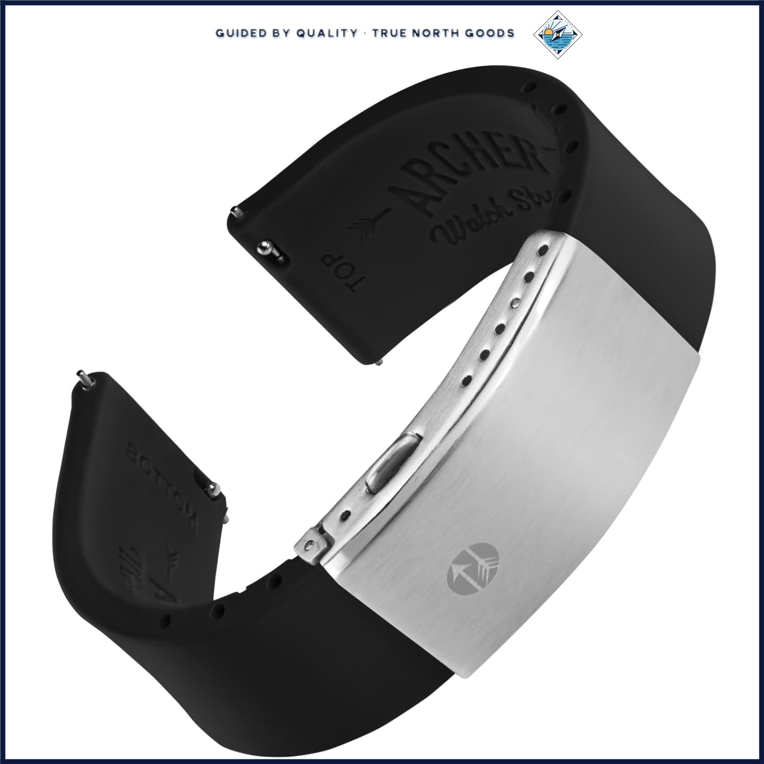 Unisex Silicone Watch Strap with Easy Adjustability and Quick Release Feature