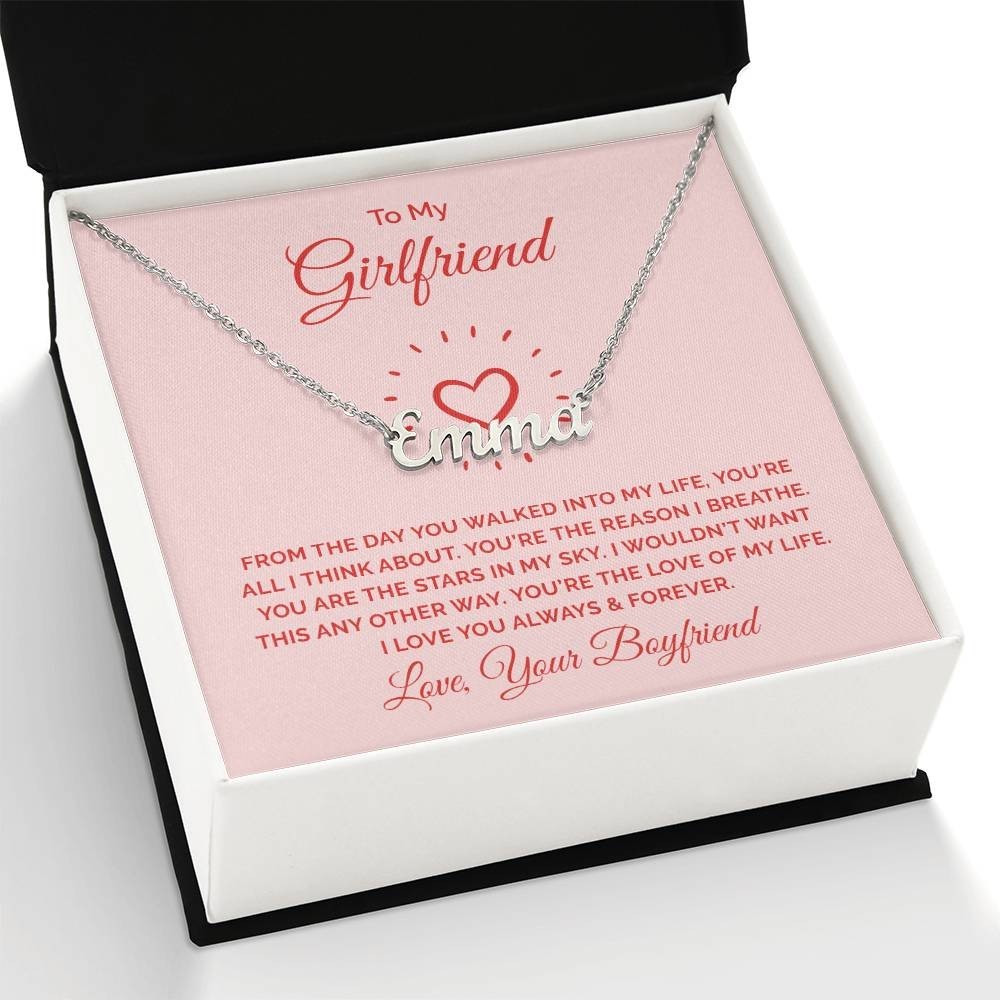 Personalized Name Necklace Gift for Girlfriend Romantic Custom Jewelry