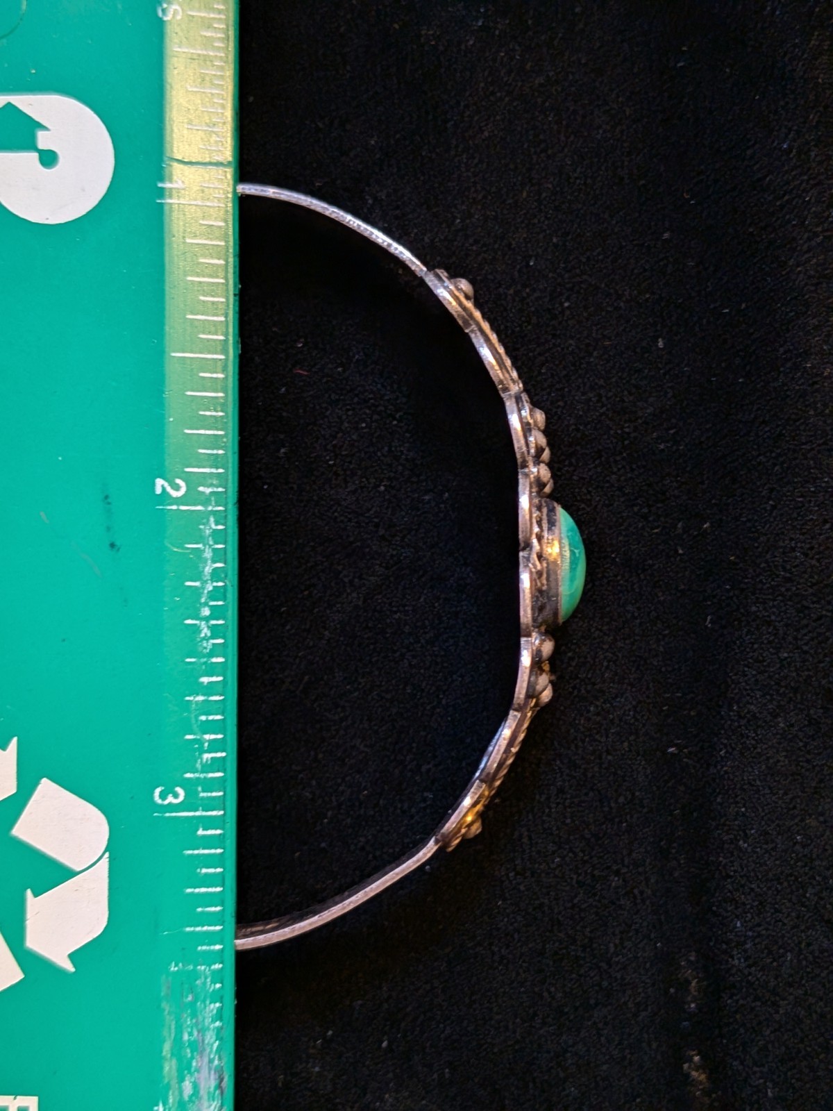 Vintage Fred Harvey Era Southwestern Sterling Silver Turquoise Cuff Bracelet