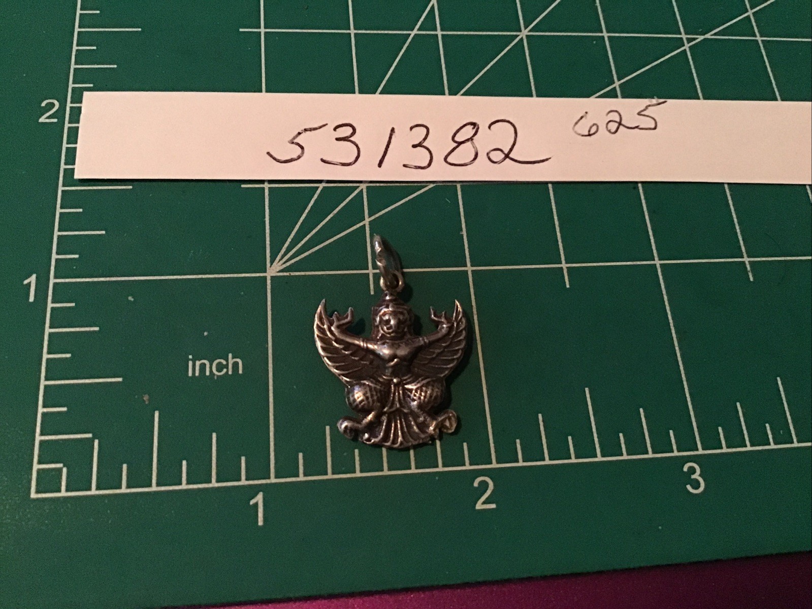 VTG 1940’s Siam Sterling Silver Garuda Hindu Buddhist Diety Charm