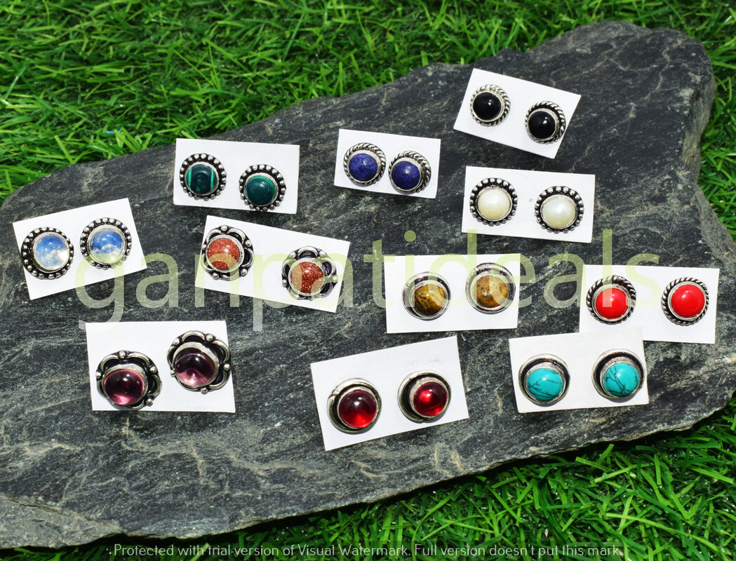 Opalite & Mix Gemstone Earring 10pc Wholesale Lot Handmade Jewelry For woman