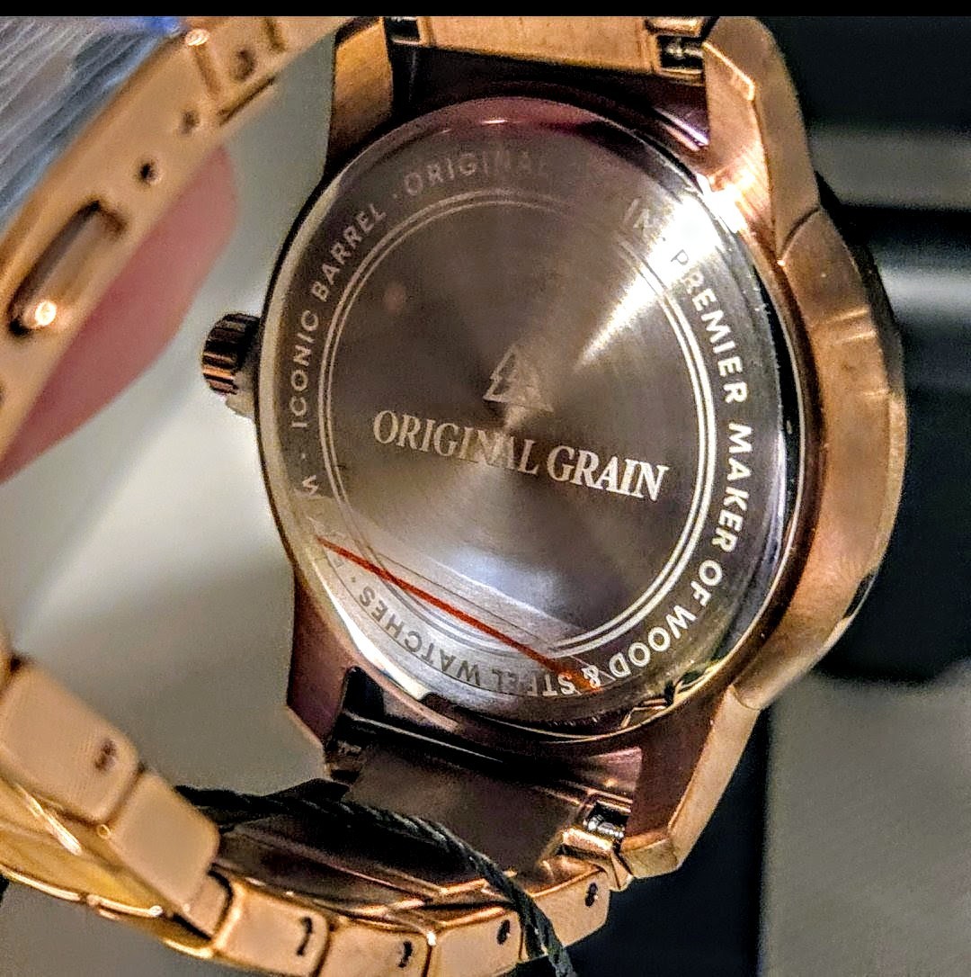 Original Grain Whiskey Espresso Barrel 42mm Watch – New in Box