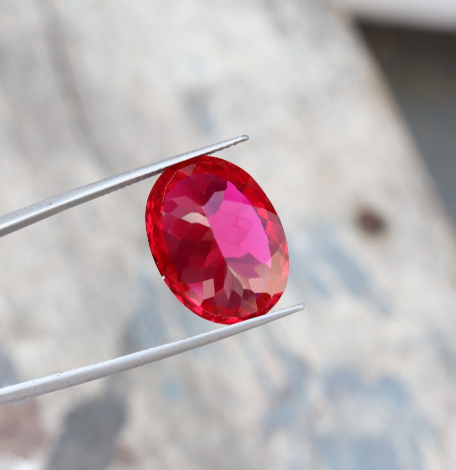 Natural Ruby Oval Cut 14.20Ct Red Loose Gemstone 16x11x7mm
