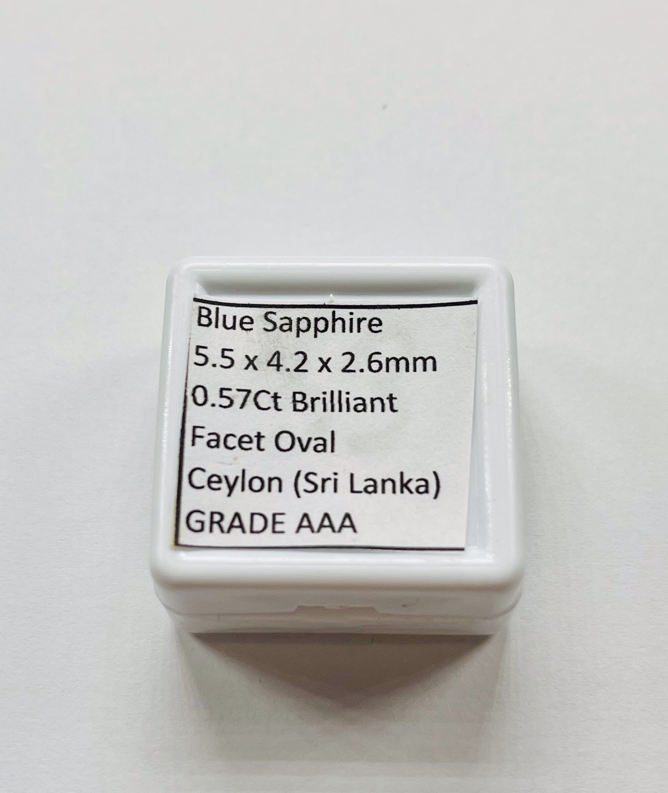 Authentic 0.57ct Grade AAA Facet Oval Blue Sapphire Gemstone