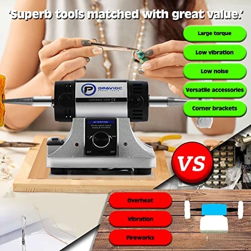 Jewelry Polisher – Adjustable Variable Speed Bench Grinder Polishing & Buffing