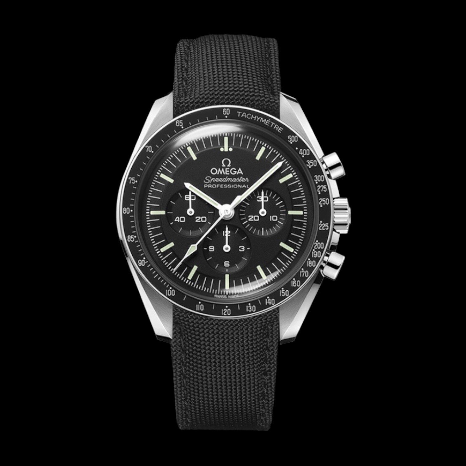 Omega Speedmaster/Seamaster 20mm Sailcloth/Rubber Watch Strap with Clasp Options