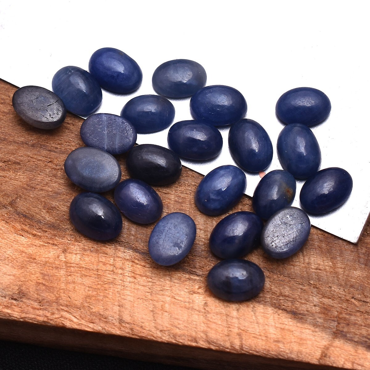 22 Pcs Natural Sapphire Oval Cabochon 7mm*5mm Untreated Gemstones Wholesale Lot